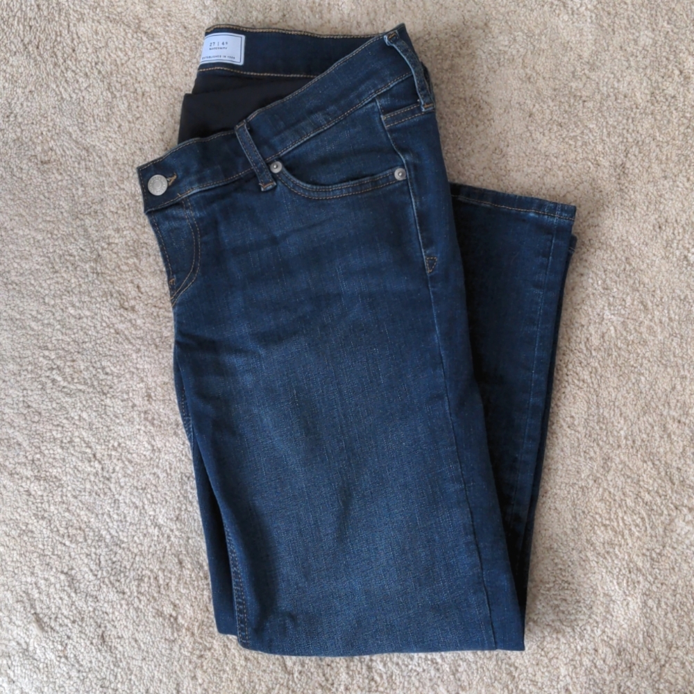 Gap Maternity True Waistband Cheeky Straight Jeans with Washwell